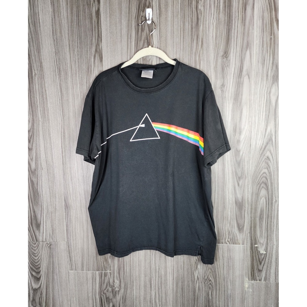 Pink Floyd Dark Side of the Moon Graphic T-Shirt Black 2005 Rock Band Tee Men XL